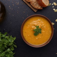 מרק דלעת וג'ינג'ר