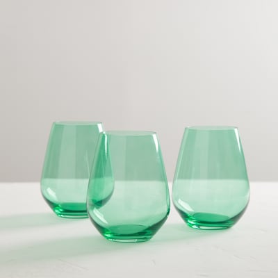 כוס זכוכית ירוקה