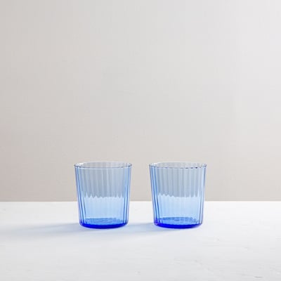 כוס בודגה פסים כחולה