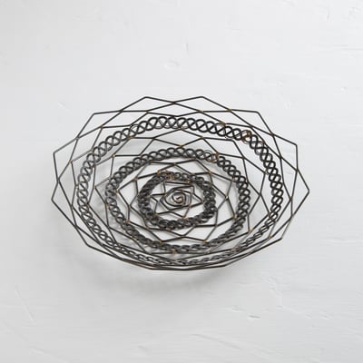 סל רשת שחור עגול S