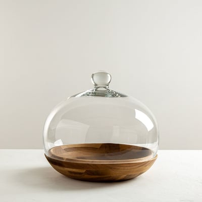 צלחת עץ עם פעמון L