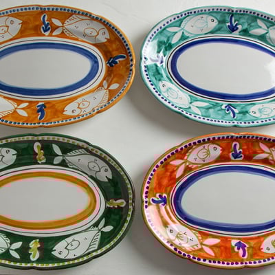 צלחת הגשה דגים L