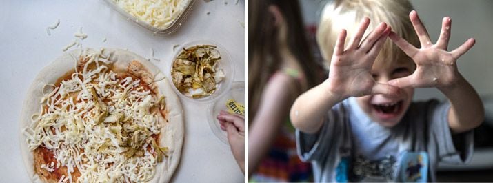קשה ליפול עם פיצה. ילדים אוהבים אותן